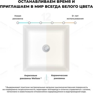 Раковина напольная Wellsee Pure BY Wellsee матовая черная/глянцевая белая (230713000) в Москвe