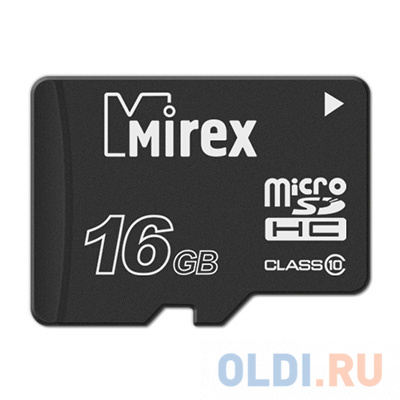 Флеш карта microSD 16GB Mirex microSDHC Class 10 в Москвe