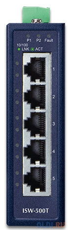 IP30 Compact size 5-Port 10/100TX Fast Ethernet Switch (-40~75 degrees C)