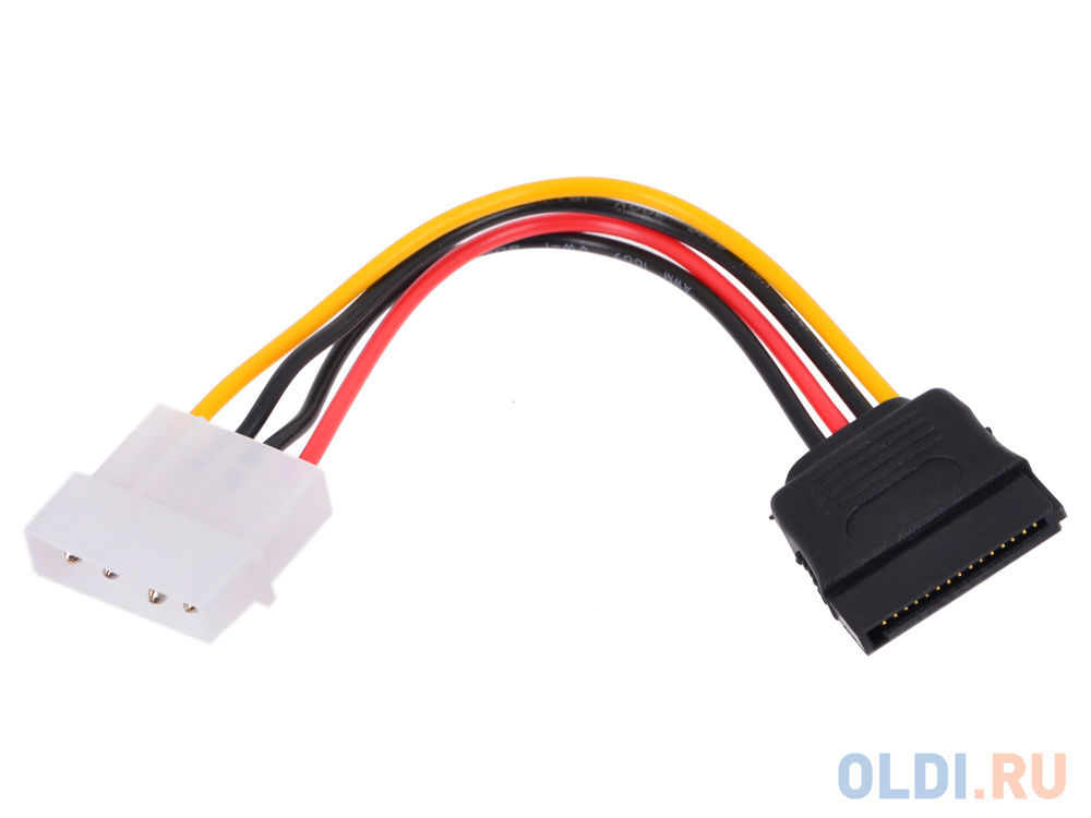 Кабель питания SATA Molex(4pin, БП) - SATA (устройство) 15см, Gembird CC-SATA-PS, пакет