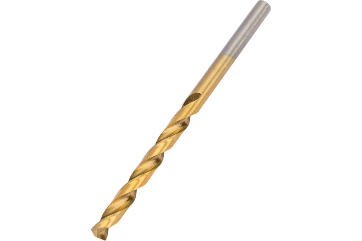 Сверло ⌀4 мм x 7.5 см/4.3 см, HSS-TiN, по металлу, CUTOP, 10 шт. (52-442)