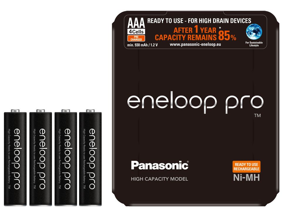 Аккумулятор Panasonic Eneloop Pro AAA 900 4BP (BK-4HCDE/4LE)