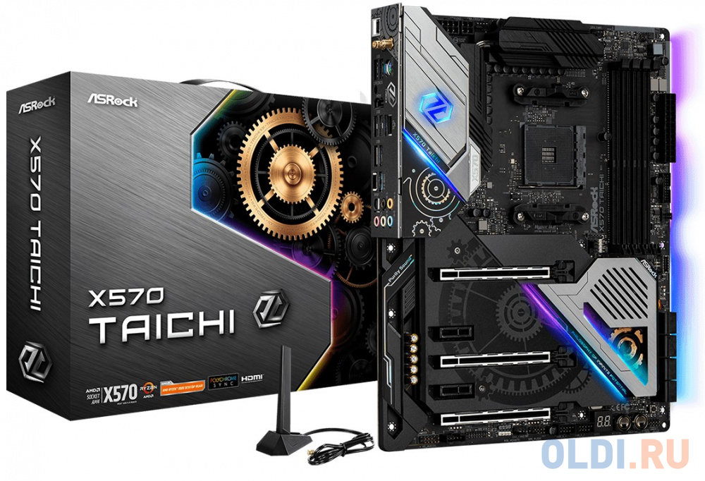 Материнская плата ASRock X570 TAICHI Socket AM4 AMD X570 4xDDR4 3xPCI-E 16x 2xPCI-E 1x 8 ATX Retail в Москвe