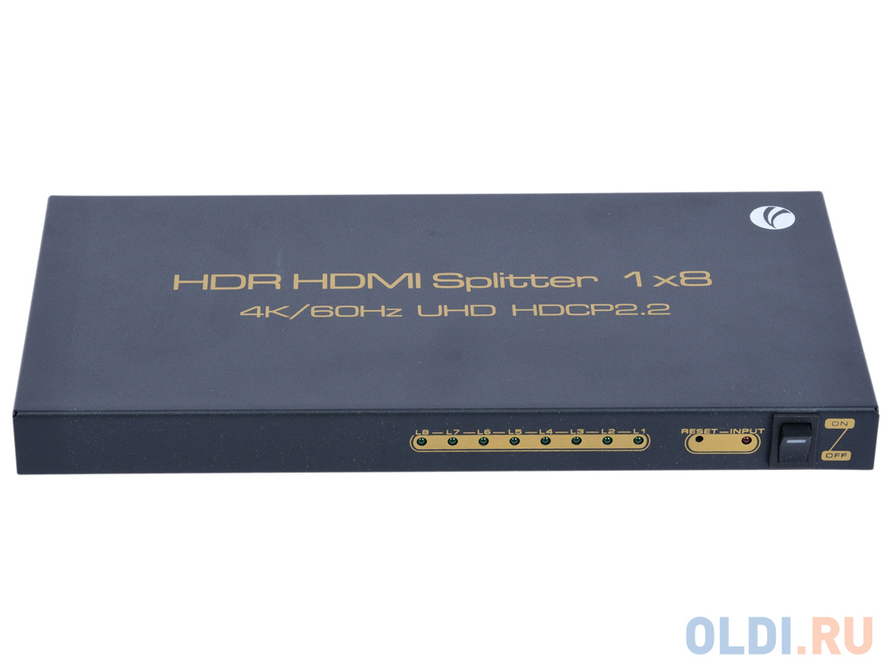 Разветвитель HDMI Spliitter 1=8  2.0v, 4K/60Hz, VCOM <DD428