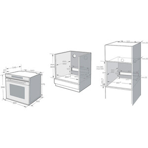 Электрический духовой шкаф Korting OKB 1360 CSGW MW