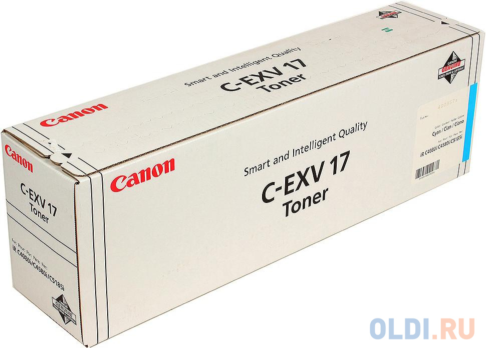 Тонер-картридж Canon iR C4080i/4580i С-EXV17/GPR-21 cyan (туба 460г) ELP Imaging®