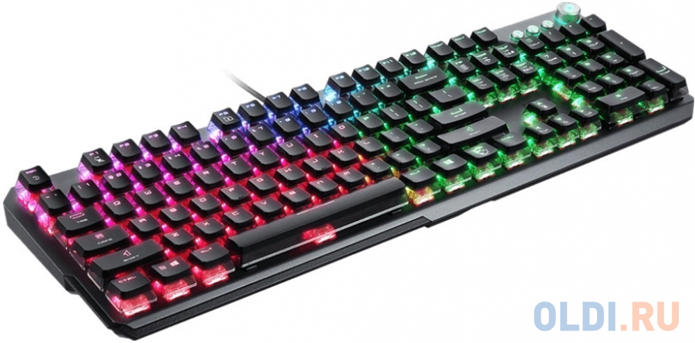 Gaming Keyboard MSI VIGOR GK71 SONIC, Wired, Mechnical, with Multimedia functions, Light & Fast Red MSI Sonic Switch, incl. Wrist Rest, RGB, Black