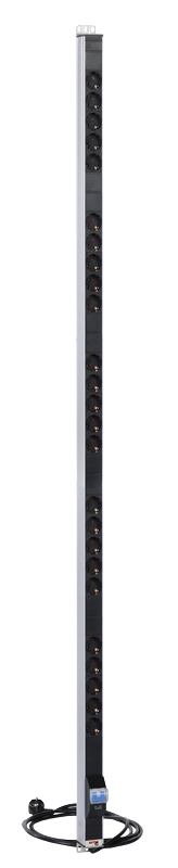 Блок розеток (PDU) Rem R-16-25S-A-1820-3, 42U, кол-во розеток:25 (25xЕвро), 16А, черный/серебристый, кабель питания 3 м (30112224302)