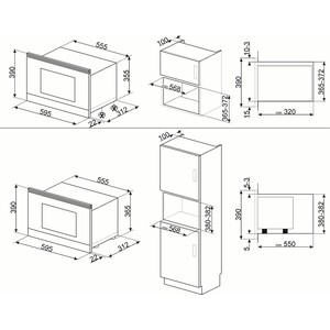 Встраиваемая микроволновая печь Smeg MP122B3