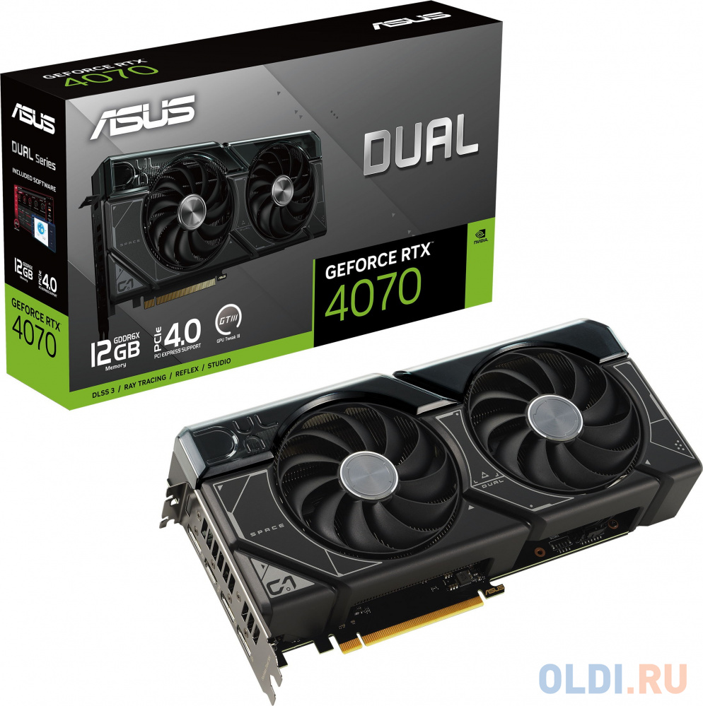 Видеокарта ASUS nVidia GeForce RTX 4070 Dual 12288Mb