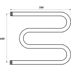 Полотенцесушитель водяной Point М-образный 600x500 (PN37665)