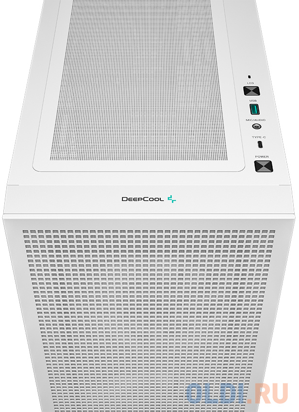 Deepcool CH360 WH без БП, боковое окно (закаленное стекло), 2x140мм ARGB LED вентилятор спереди и 1x120мм ARGB LED вентилятор сзади, белый, mATX