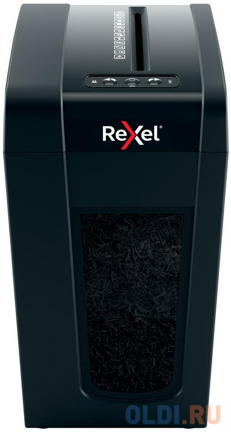 Шредер Rexel Secure X10-SL черный (секр.P-4)/перекрестный/10лист./18лтр./скрепки/скобы