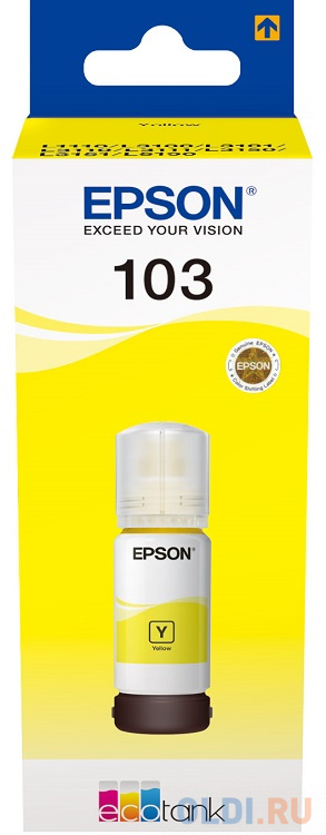 Картридж струйный Epson 103Y C13T00S44A желтый (65мл) для Epson L3100/3110/3150