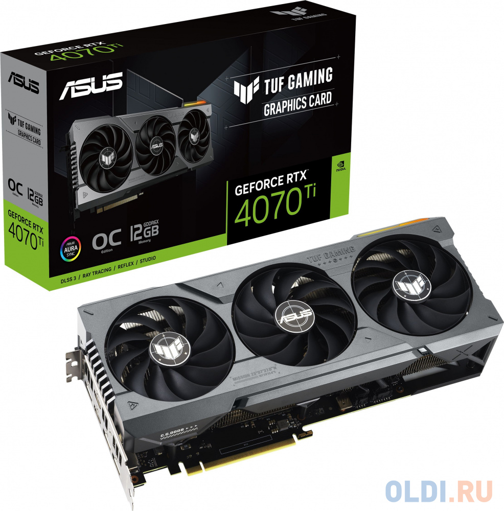 Видеокарта ASUS nVidia GeForce RTX 4070 Ti TUF OC 12288Mb 90YV0IJ0-M0NA00