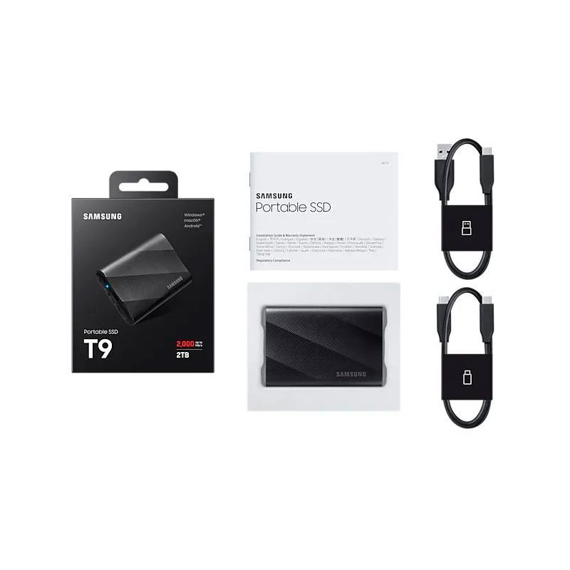 Твердотельный накопитель Samsung T9 USB 3.2 2Tb Black MU-PG2T0B/WW
