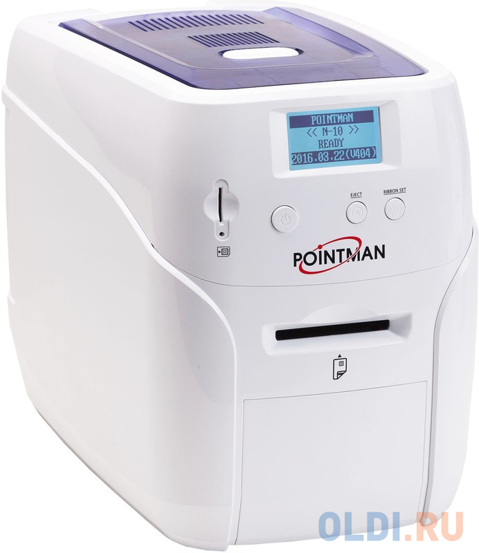 Pointman Nuvia N10, односторонний, ручная подача карт CR-80, USB2.0 (High-Speed), RS-232, Built in 10/100 Ethernet, ЖК дисплей