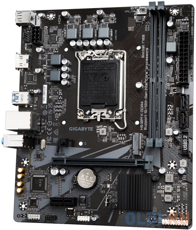 Материнская плата Gigabyte H610M K DDR4 Soc-1700 Intel H610 2xDDR4 mATX AC`97 8ch(7.1) GbLAN+VGA+HDMI