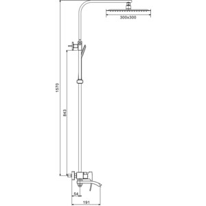 Душевая система Gappo G2407-6 черная (6959477656415) в Москвe