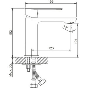 Смеситель для раковины Haiba HB590 хром (HB10590) в Москвe