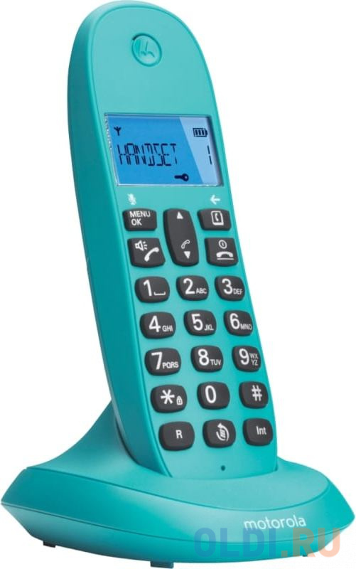 Р/Телефон Dect Motorola C1001LB+ бирюзовый АОН