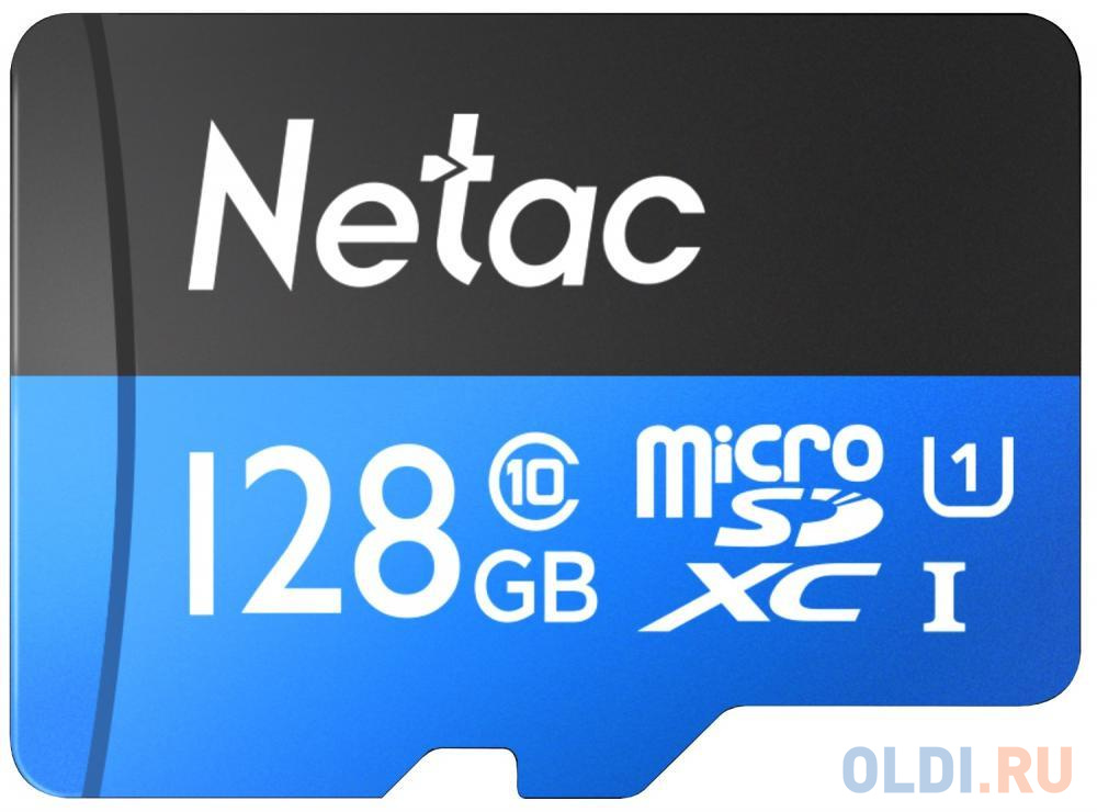 Флеш карта microSDHC 128GB Netac P500 &lt;NT02P500STN-128G-R&gt;  (с SD адаптером) 80MB/s