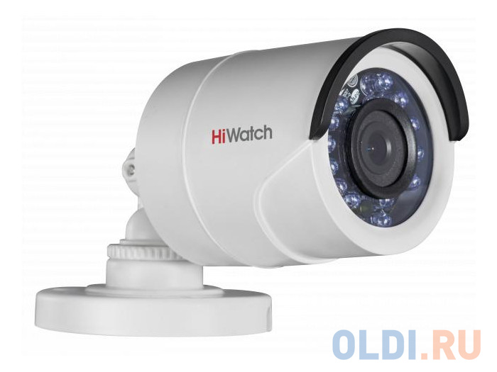 Камера HiWatch DS-T100 (3.6 mm) 1Мп уличная цилиндрическая HD-TVI камера с ИК-подсветкой до 20м 1/4"" CMOS матрица; объектив 3.6мм; угол обз