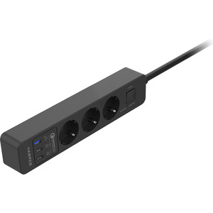 Сетевой фильтр HARPER UCH-420 Black QC3.0 с USB зарядкой