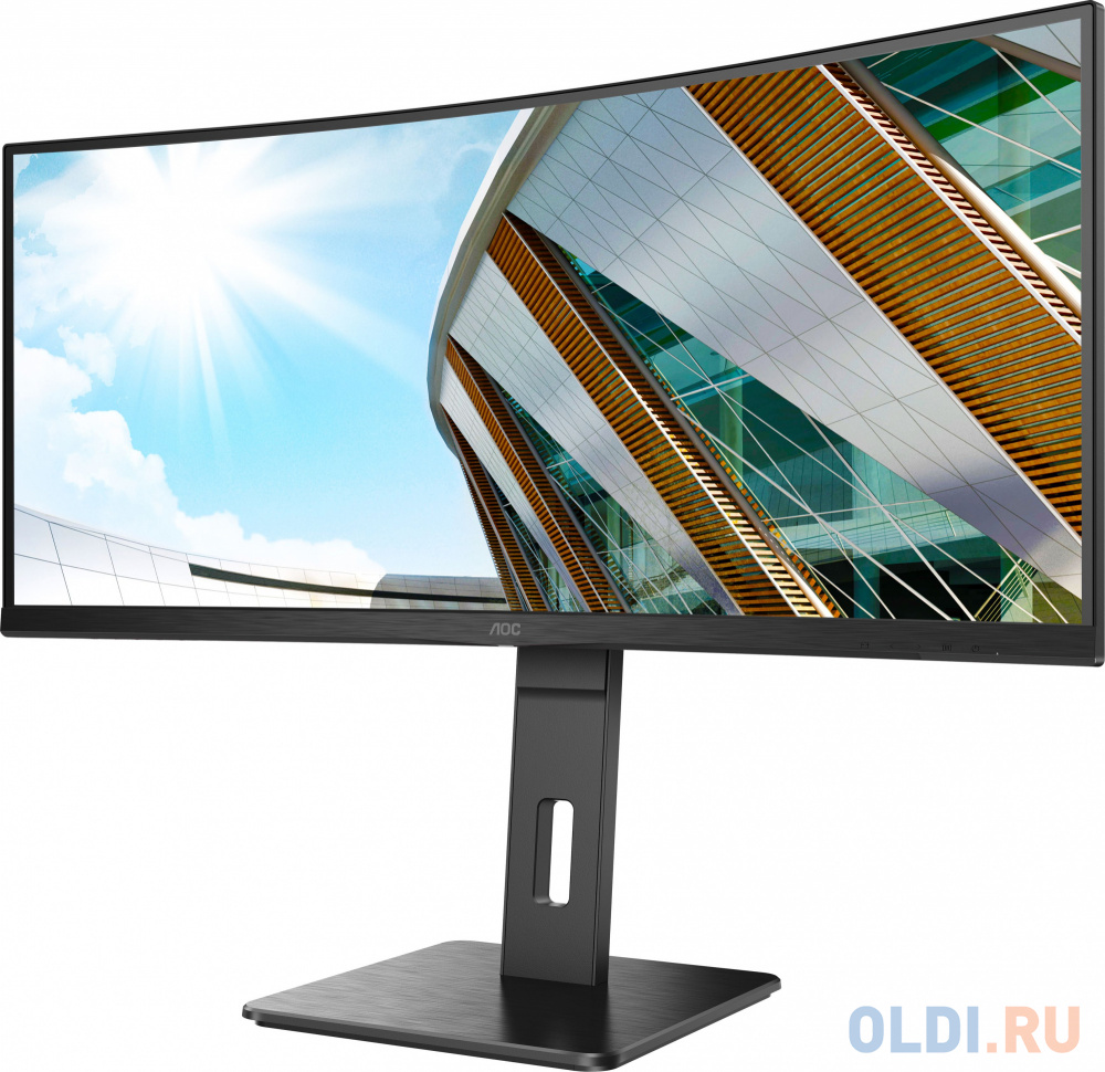 МОНИТОР 34" AOC CU34P2C Black с поворотом экрана (VA, изогнутый, 3440x1440, 100Hz, 1 ms, 178°/178°, 300 cd/m, 50M:1)