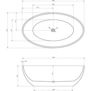 Акриловая ванна Abber 175x100 отдельностоящая (AB9249)