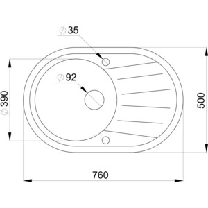 Кухонная мойка Granula Standart ST-7601 классик