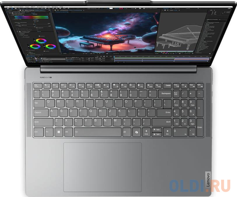 Ноутбук/ Lenovo Yoga Pro 9 16IMH9 16"(3200x2000 mini LED)/Intel Core Ultra 9 185H(2.3Ghz)/32768Mb/1024SSDGb/noDVD/Ext:nVidia GeForce RTX4060(8192