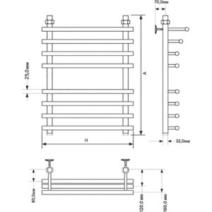 Полотенцесушитель водяной ZOX Бамбук ЛЦ 50x80 (4620031448501)