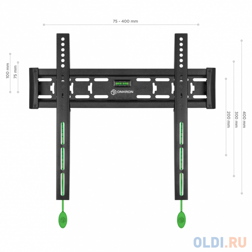 Кронштейн для телевизора Onkron FM5 черный 32"-65" макс.57кг настенный фиксированный