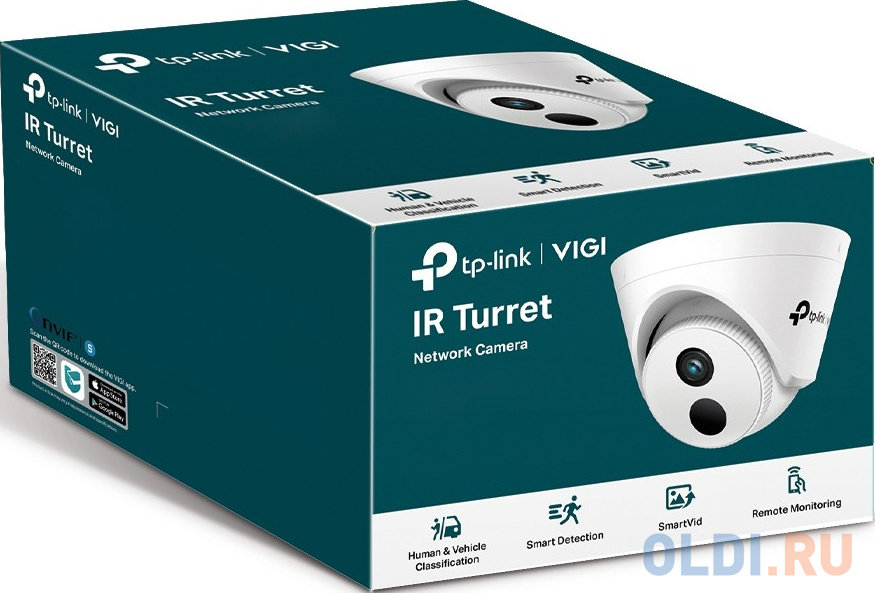 Камера IP TP-LINK VIGI C420I (2.8mm) CMOS 1/3" 2.8 мм 1920 x 1080 H.264 H.264+ H.265+ RJ-45 PoE белый