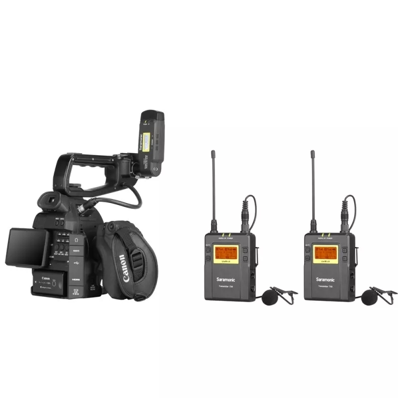 Микрофон Saramonic UwMic9 TX9+TX9+RX-XLR9 радиопетлички с 2 передатчиками и 1 приемником