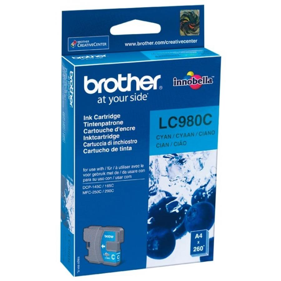 Картридж Brother LC980C для Brother DCP-145C/165C/MFC-250C, голубой в Москвe