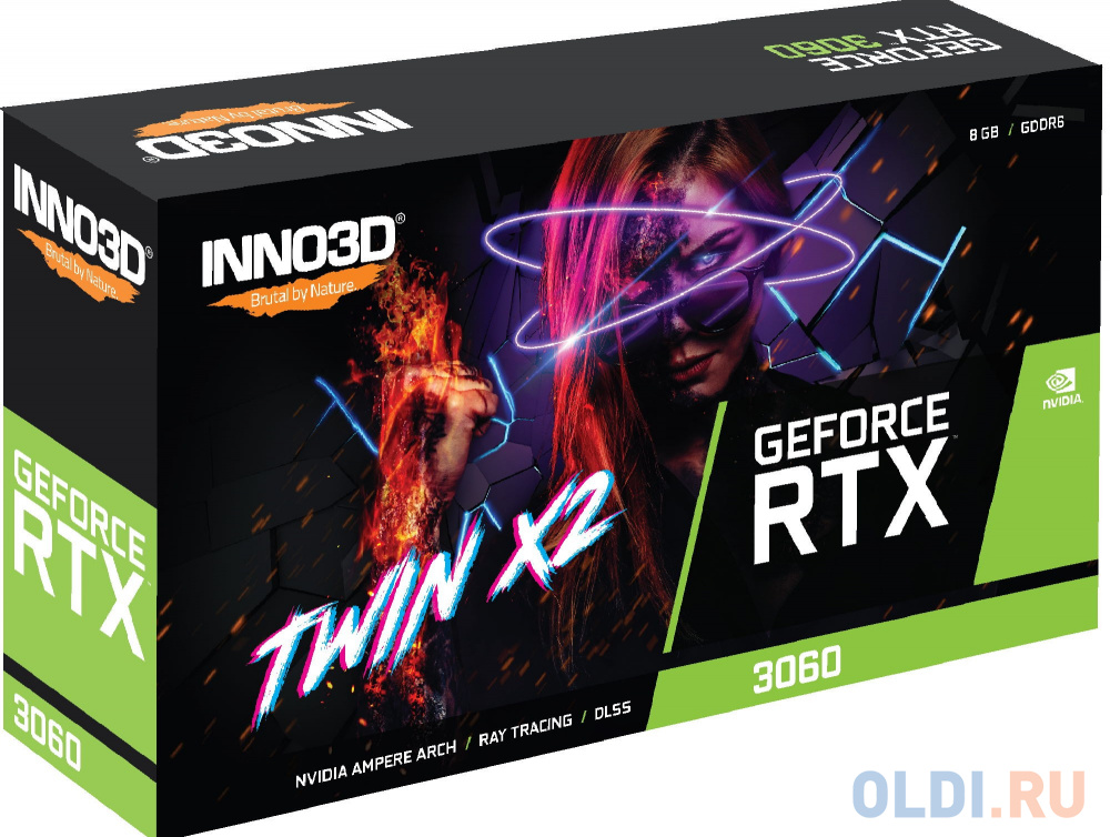 Видеокарта Inno3D nVidia GeForce RTX 3060 TWIN X2 OC 8192Mb