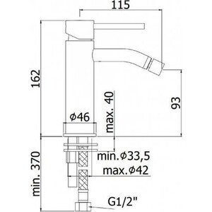 Смеситель для биде Paffoni Light steel looking (8020913516063) в Москвe