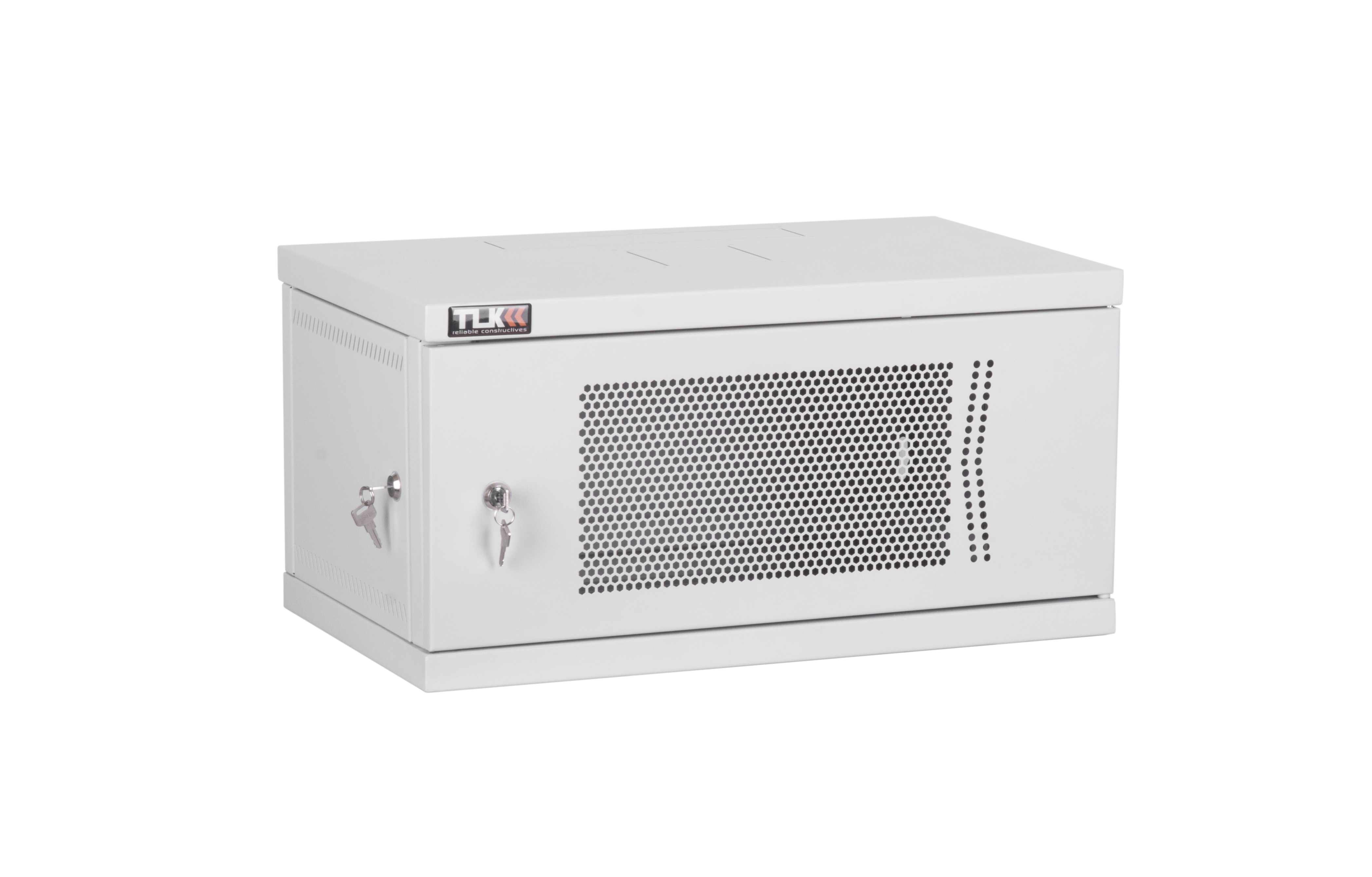 Шкаф телекоммуникационный настенный 15U 600x600 мм, перфорация, серый, разборный, TLK Lite TWI-156060-R-P-GY