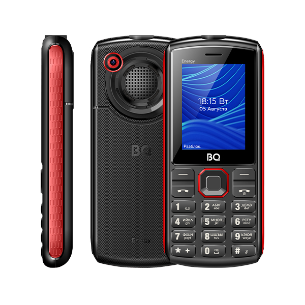 Мобильный телефон BQ 2452 Energy, 2.4" 320x240 TN, 32Mb RAM, 32Mb, BT, 1xCam, 2-Sim, 4000 мА·ч, micro-USB, черный/красный