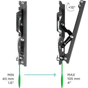 Кронштейн для телевизора Onkron TM1 черный 17''-43'' макс.30кг настенный наклон