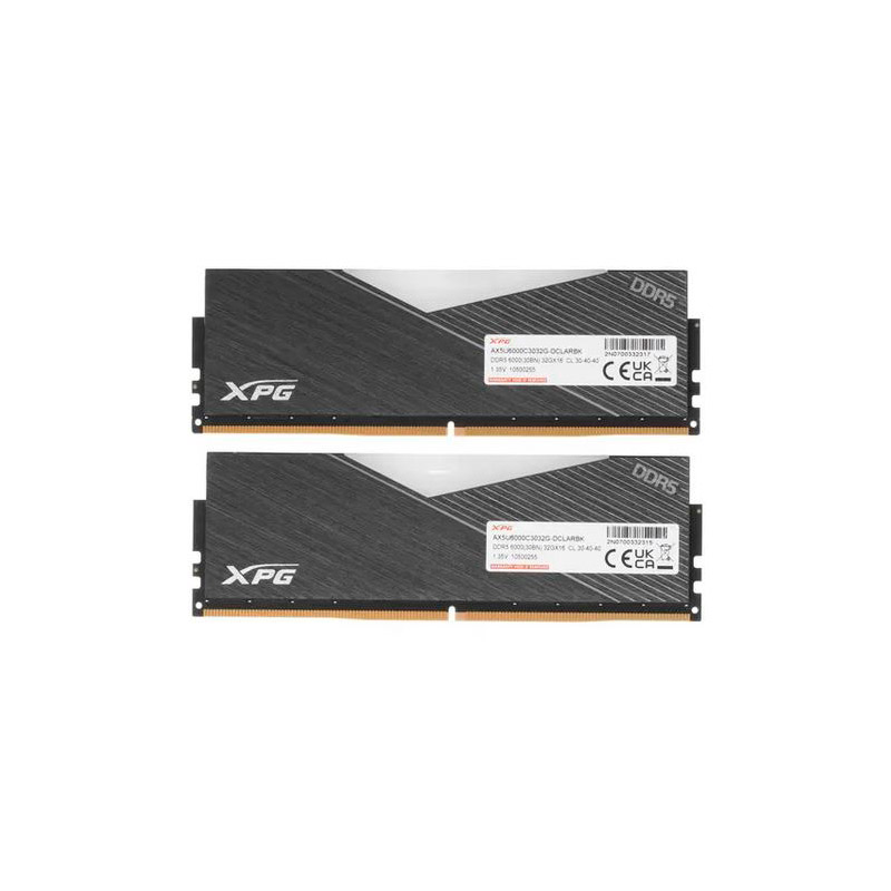 Модуль памяти A-Data XPG Lancer RGB DDR5 DIMM 6000MHz PC-48000 CL30 - 64Gb KIT (2x32Gb) Black AX5U6000C3032G-DCLARBK