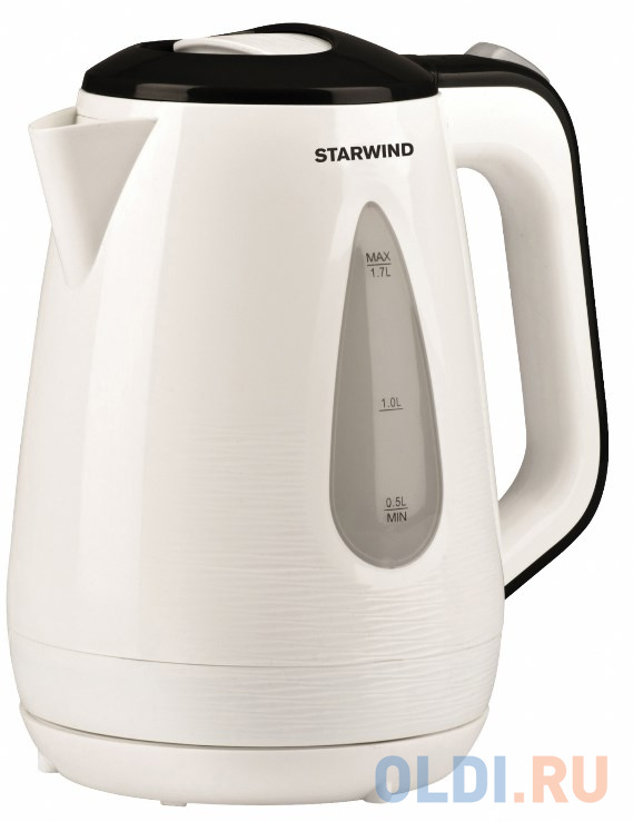 Чайник электрический StarWind SKP3213 2200 Вт белый чёрный 1.7 л пластик