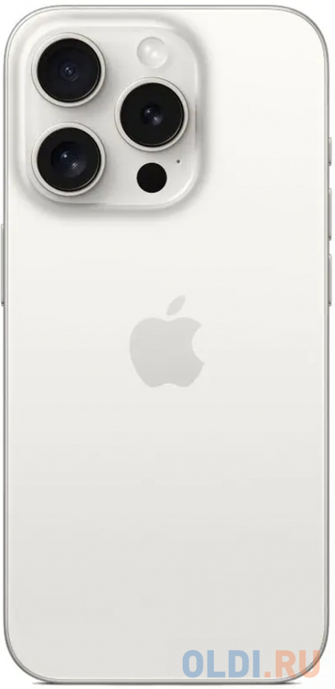 Смартфон Apple A3104 iPhone 15 Pro 128Gb белый титан моноблок 3G 4G 2Sim 6.1" 1179x2556 iOS 17 48Mpix 802.11 a/b/g/n/ac/ax NFC GPS Protect