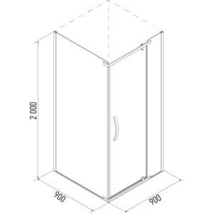 Душевой уголок Alex Baitler 90x90 тонированный, хром (AB 244-90, ЛП00183) в Москвe