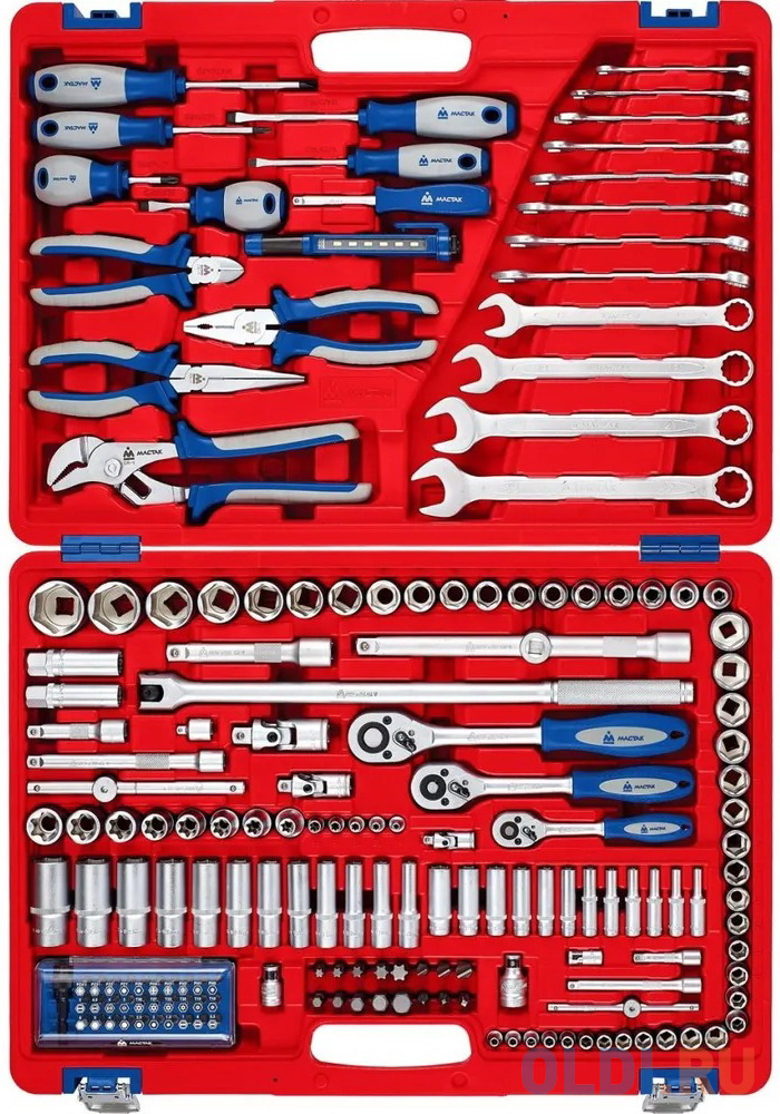 МАСТАК Набор инструментов универсальный, 174 предмета 01-174C