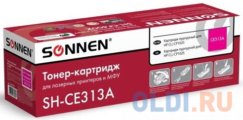 Картридж лазерный SONNEN (SH-CE313A) для HP CLJ CP1025 ВЫСШЕЕ КАЧЕСТВО, пурпурный, 1000 страниц, 363965