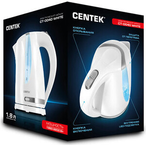 Чайник электрический Centek CT-0040 белый в Москвe