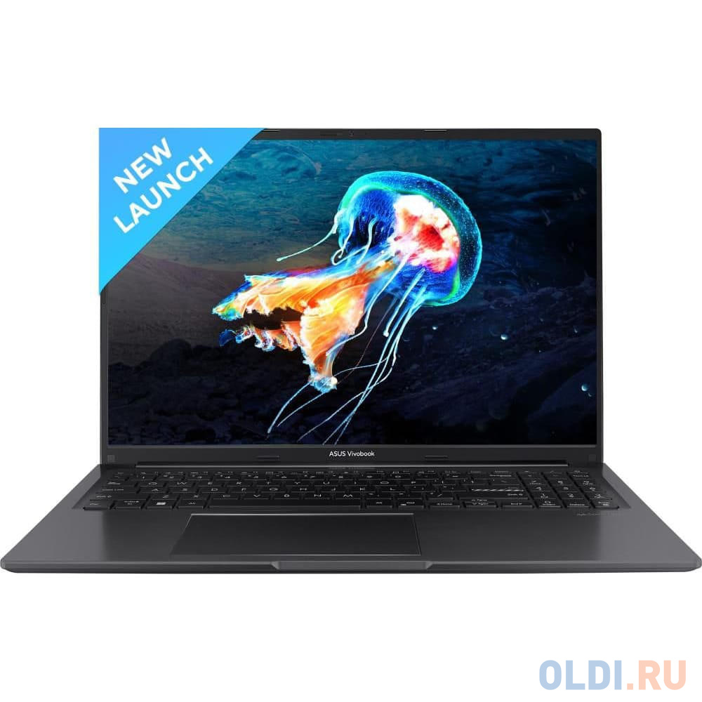 Ноутбук ASUS VivoBook Series M1605YA-MB591 16" 1920x1200/AMD Ryzen 5 7430U/RAM 16Гб/SSD 512Гб/AMD Radeon Vega 7/ENG|RUS/DOS черный 1.88 кг 90NB10